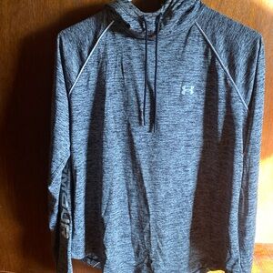 Women’s Under Armour Gray/black/white Hooded Large Shirt